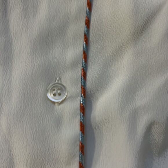 Sandro Paris Silk Ivory Button Down Size 1 - Picture 9 of 10